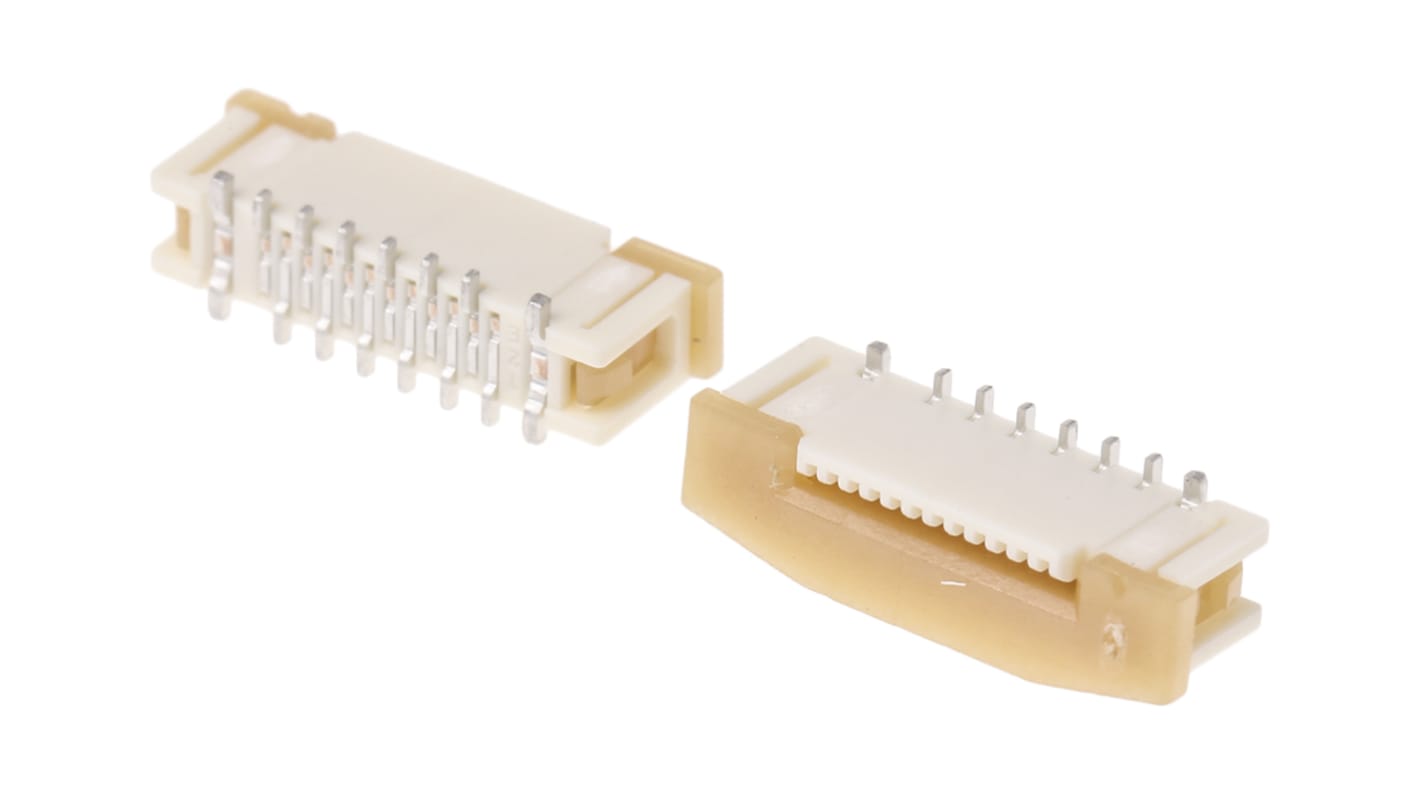Conector FPC hembra Recto Molex serie Easy On de 12 vías, paso 0.5mm, 1 fila, para soldar