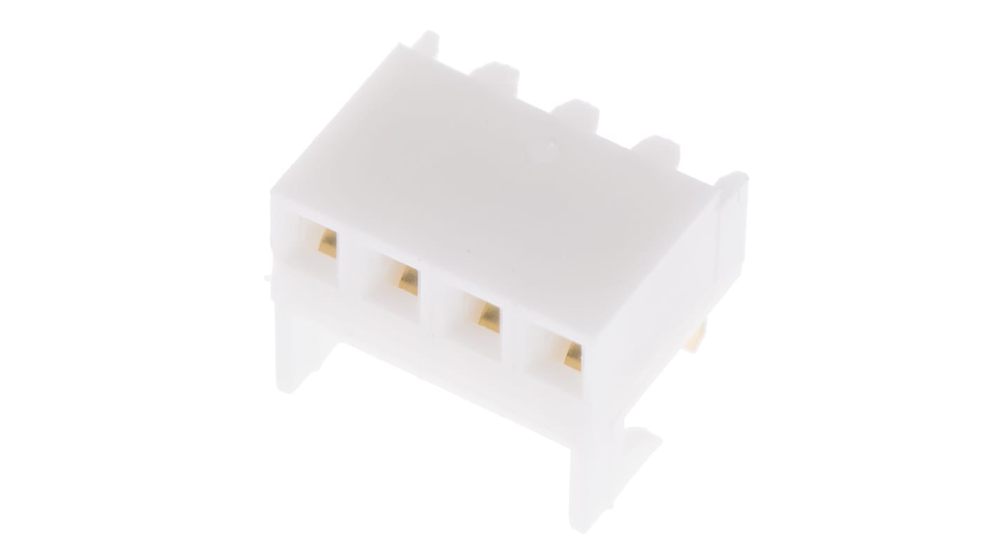 Conector hembra para PCB Ángulo de 90° Molex serie KK 254 4455, de 4 vías en 1 fila, paso 2.54mm, 250 V, 2.5A, Montaje