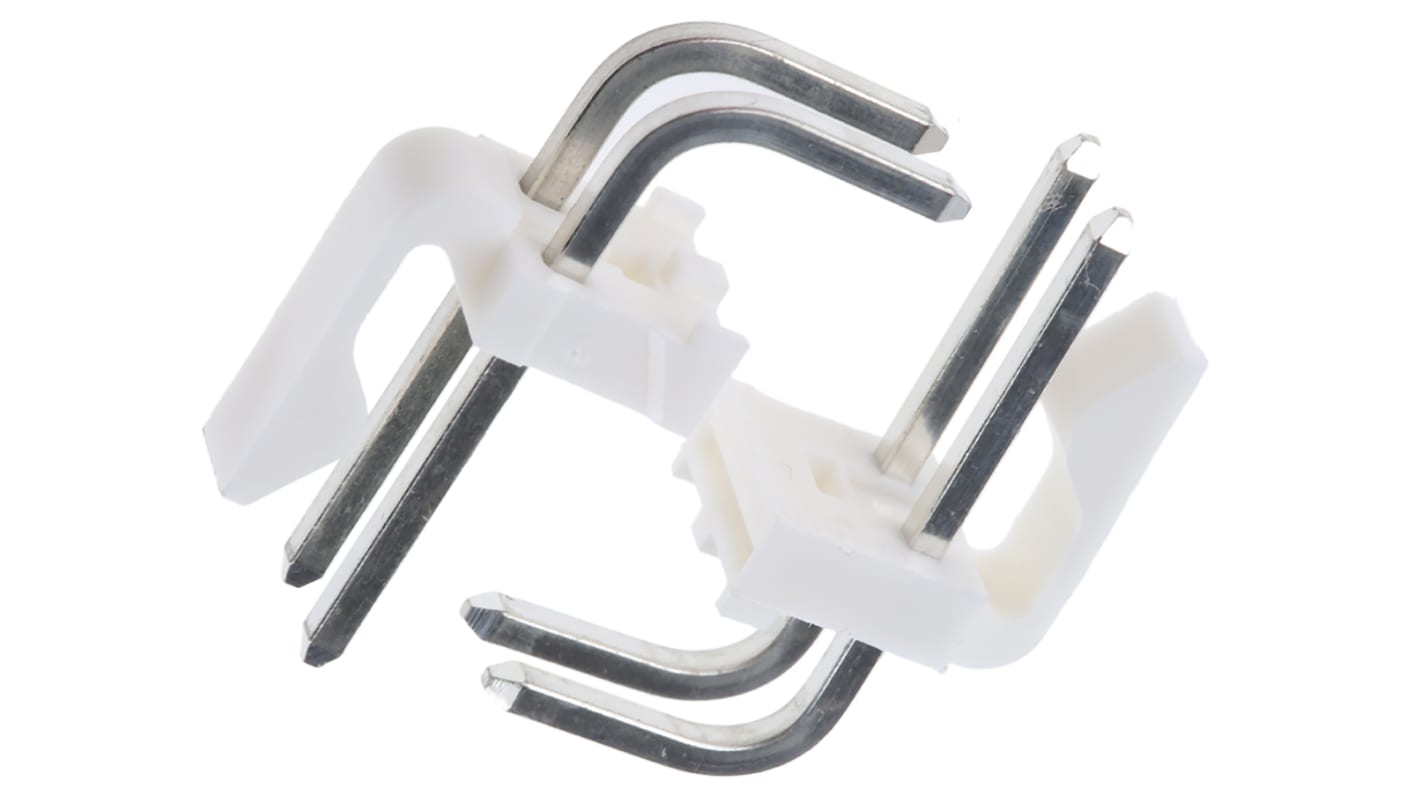 Molex KK 396 Stiftleiste gewinkelt, 2-polig / 1-reihig, Raster 3.96mm, Kabel-Platine, Lötanschluss-Anschluss, 7.0A,