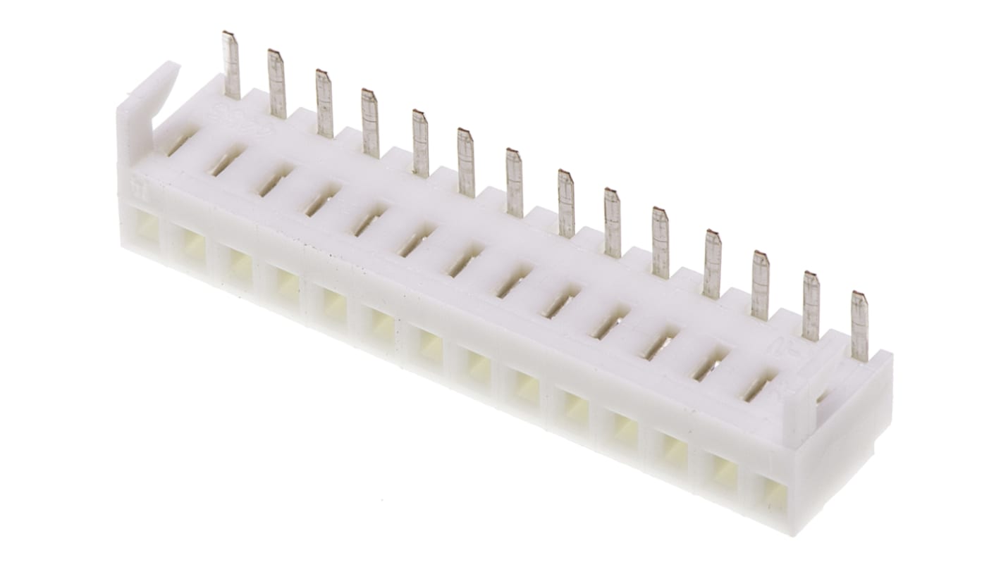 Molex KK 254 Series Right Angle Through Hole Mount PCB Socket, 14-Contact, 1-Row, 2.54mm Pitch, Solder Termination