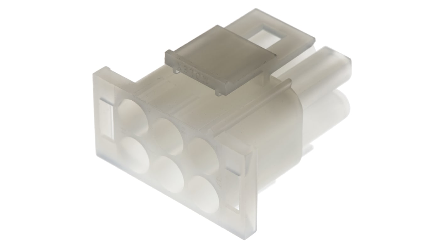 Molex, MLX Male Connector Housing, 6.35mm Pitch, 6 Way, 2 Row