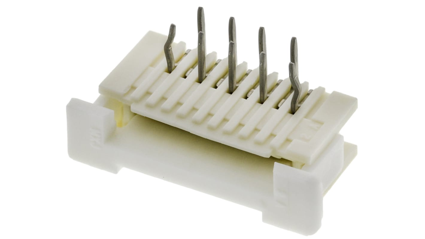 Molex, FFC/FPC THROUGH HOLE, 52043 1mm Pitch 9 Way Right Angle Female FPC Connector, ZIF Bottom Contact