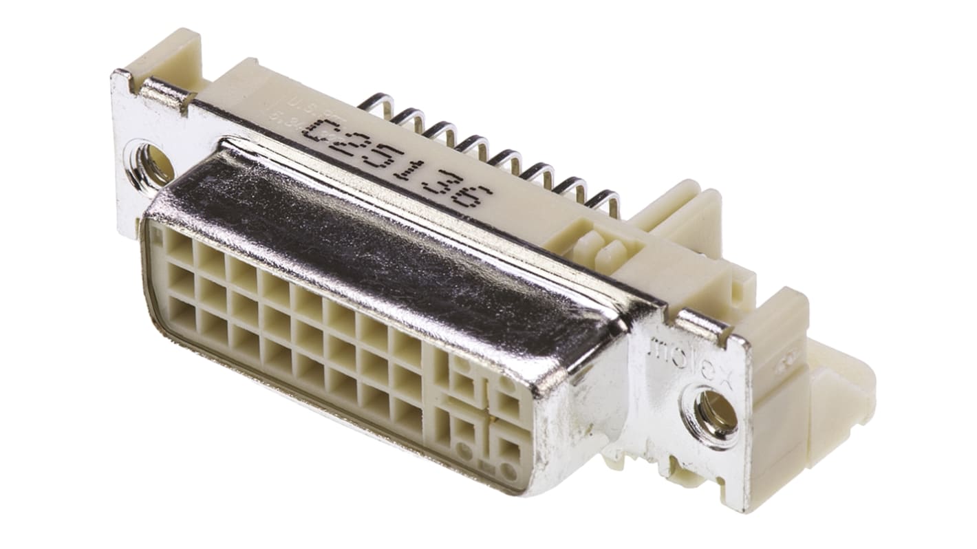 Molex MicroCross 74320 Sub-D Steckverbinder Buchse abgewinkelt, 29-polig / Raster 1.91mm, Durchsteckmontage