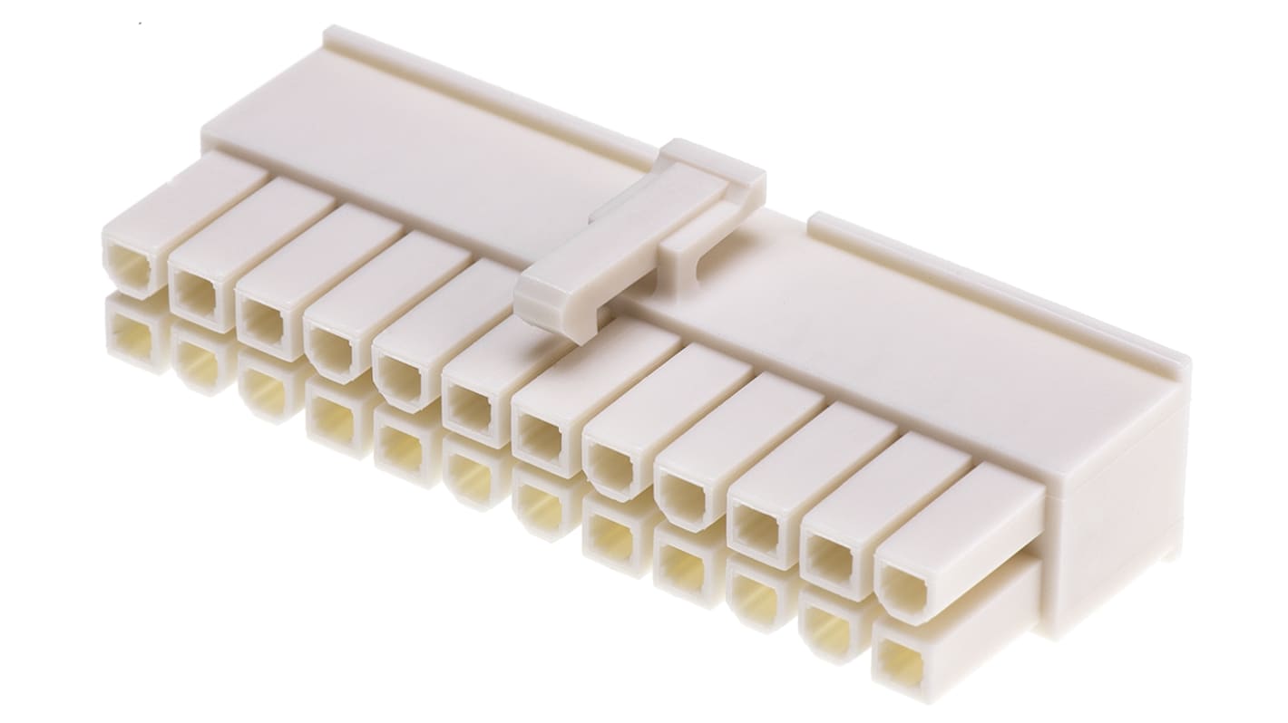 Molex Mini-Fit Jr Steckverbindergehäuse Buchse 4.2mm, 24-polig / 2-reihig Gerade, Kabelmontage für Mini-Fit Jr. Buchse