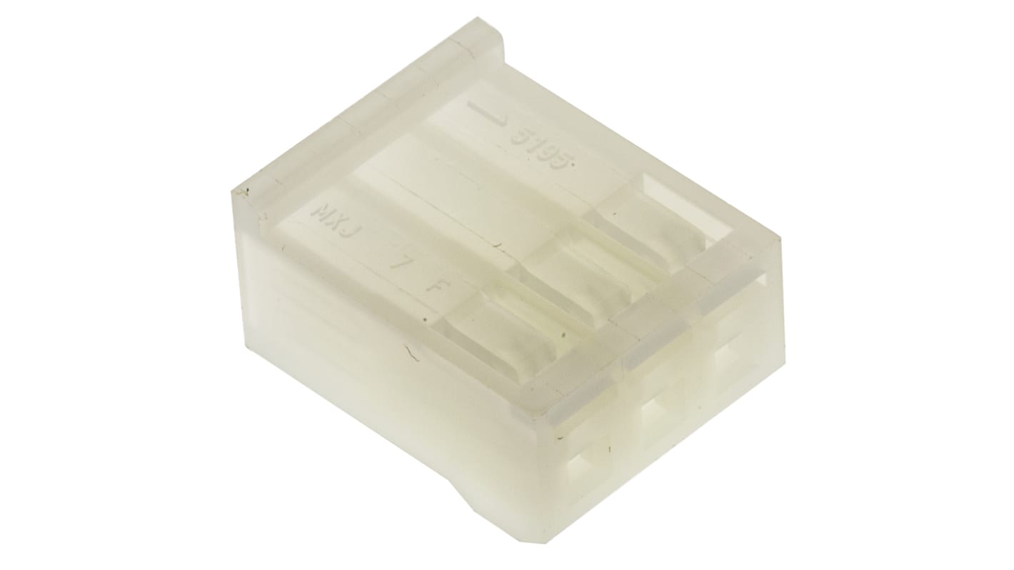 Carcasa de conector Molex 09-50-1031, Serie SPOX, paso: 3.96mm, 3 contactos, , 1 fila filas, Recto, Hembra, Montaje de