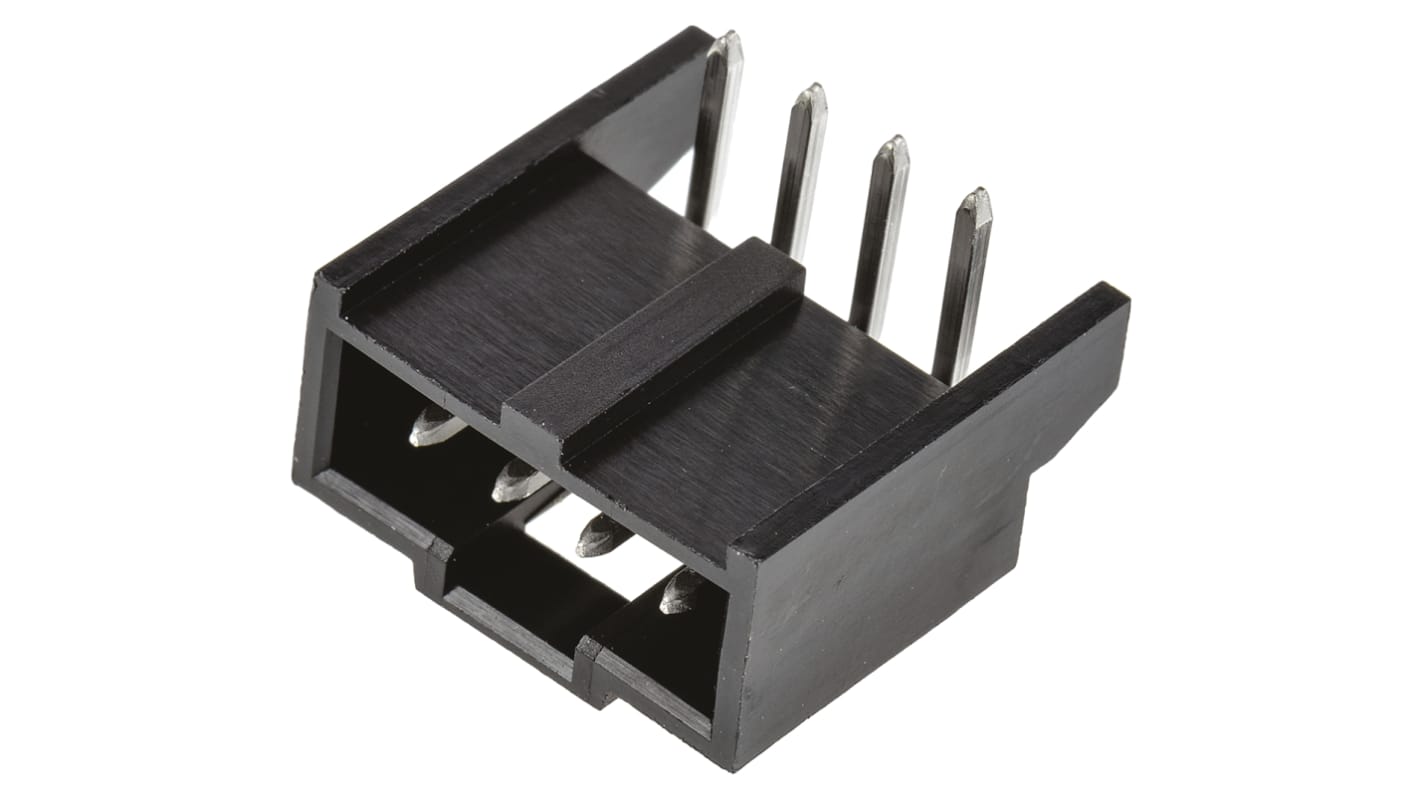 Molex C-Grid III Series Right Angle Through Hole PCB Header, 4 Contact(s), 2.54mm Pitch, 1 Row(s), Shrouded