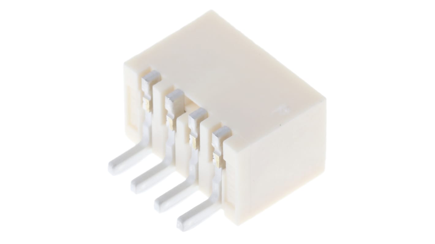 Molex Pico-SPOX Series Right Angle Surface Mount PCB Header, 4 Contact(s), 1.5mm Pitch, 1 Row(s), Shrouded