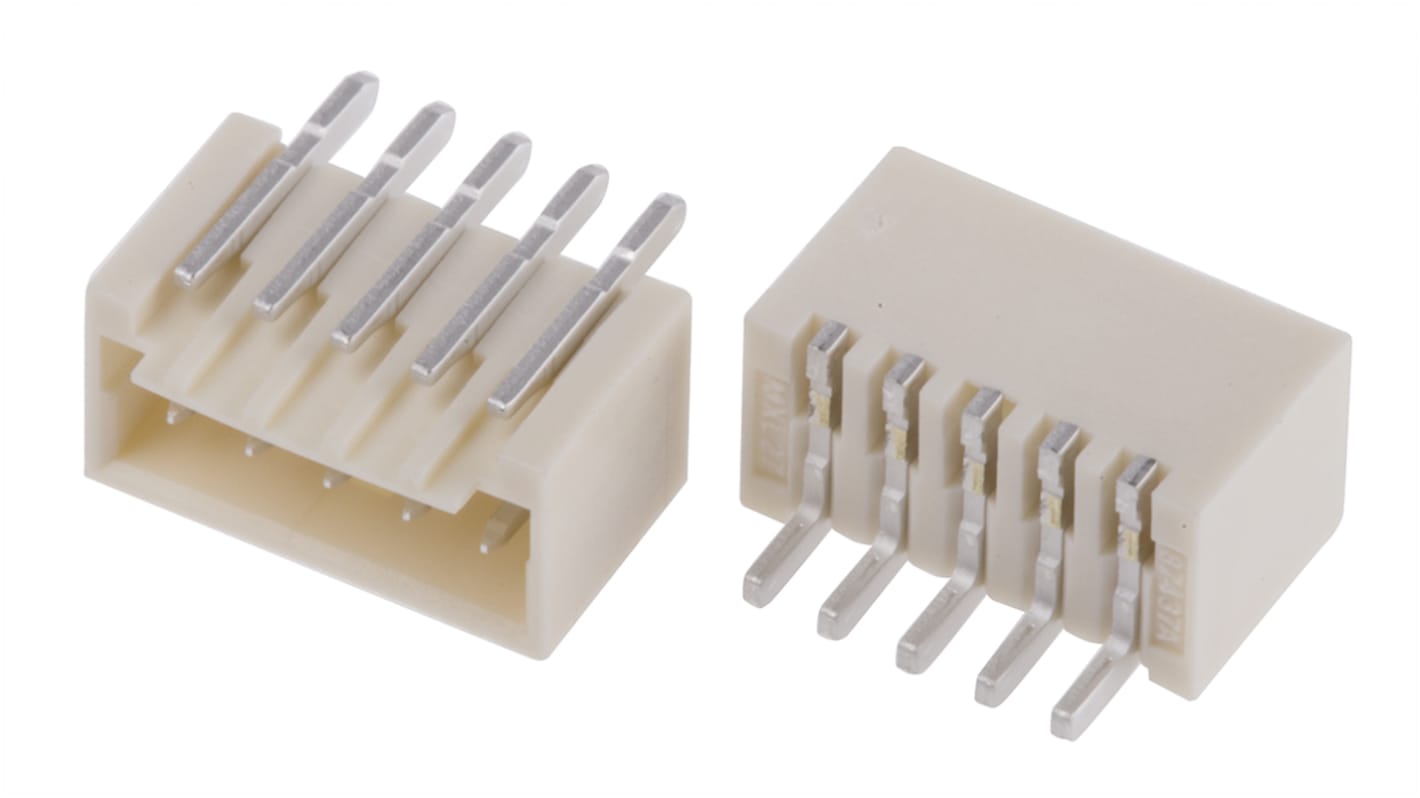 Molex Pico-SPOX Series Right Angle Surface Mount PCB Header, 5 Contact(s), 1.5mm Pitch, 1 Row(s), Shrouded