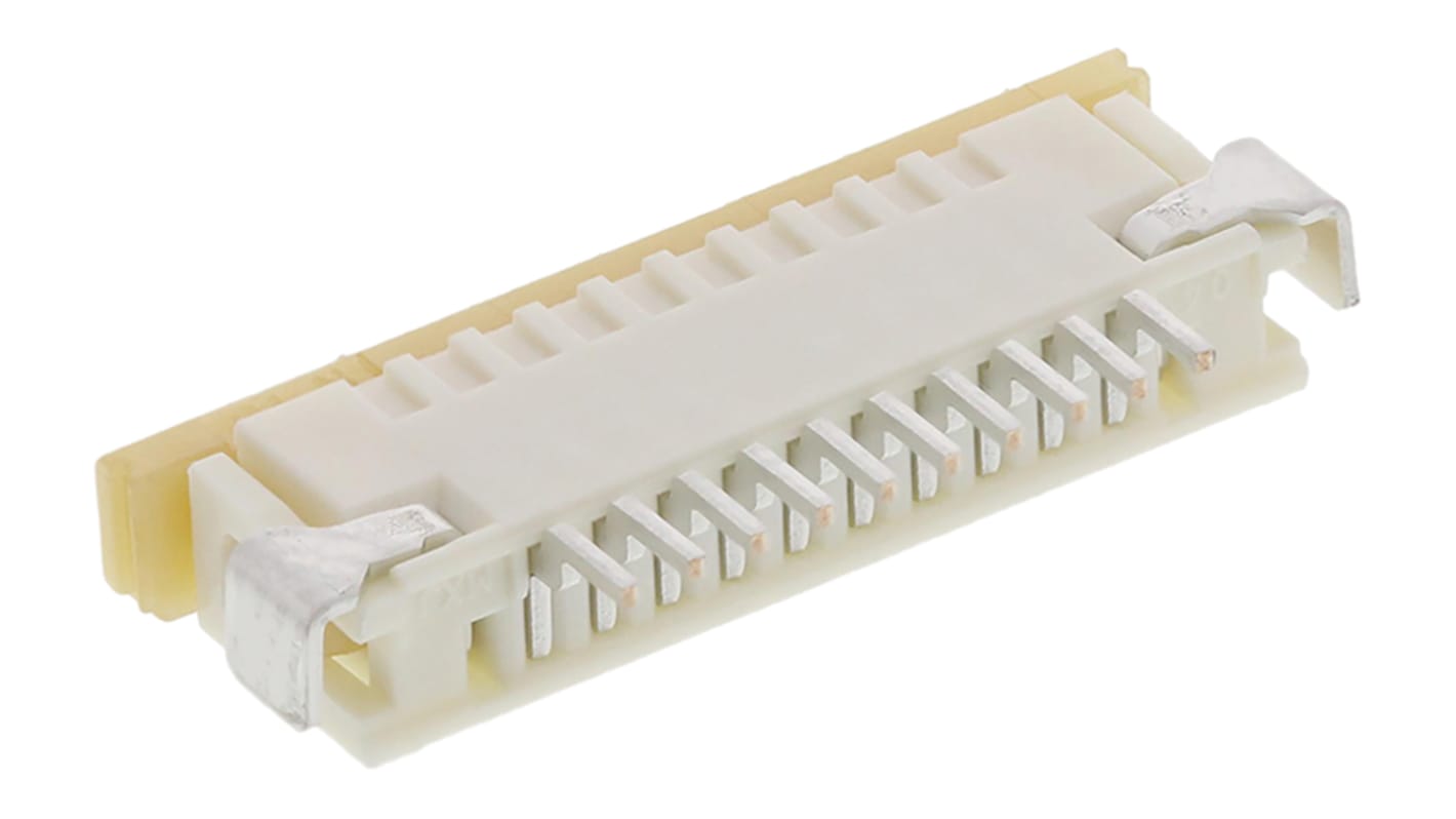 Connecteur FPC Molex série Easy On, 10 Contacts pas 1mm, 1 Rangée(s), Femelle Angle droit, montage SMT 52207