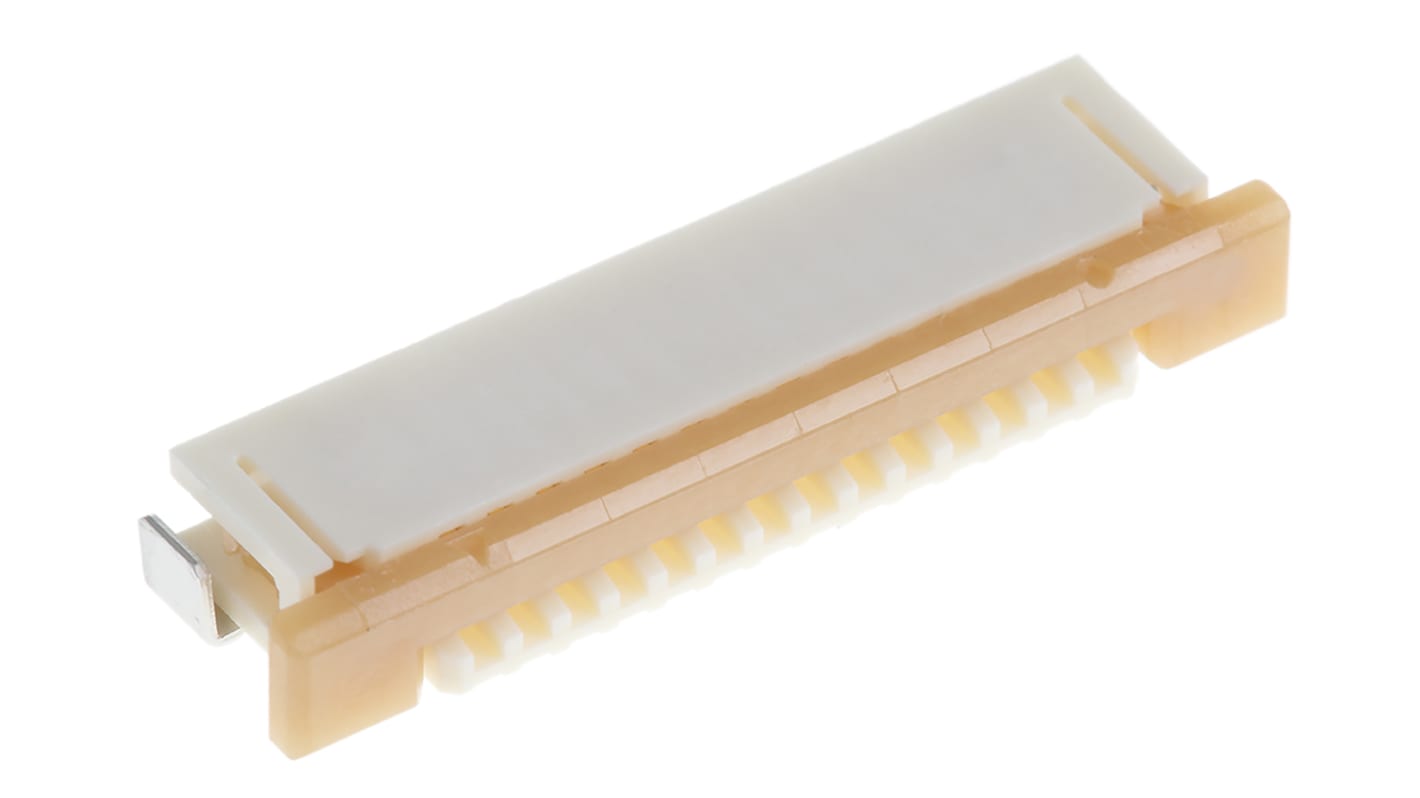 Molex, Easy-On, 52271 1mm Pitch 14 Way Right Angle Female FPC Connector, ZIF Bottom Contact