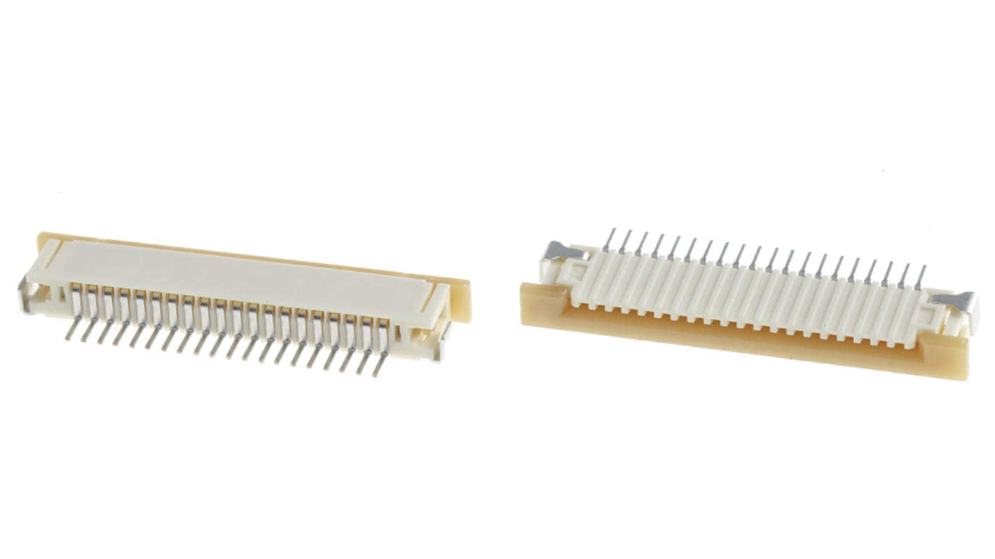 Molex Easy-On, SMD FPC-Steckverbinder, Buchse, 20-polig / 1-reihig, Raster 1mm Lötanschluss