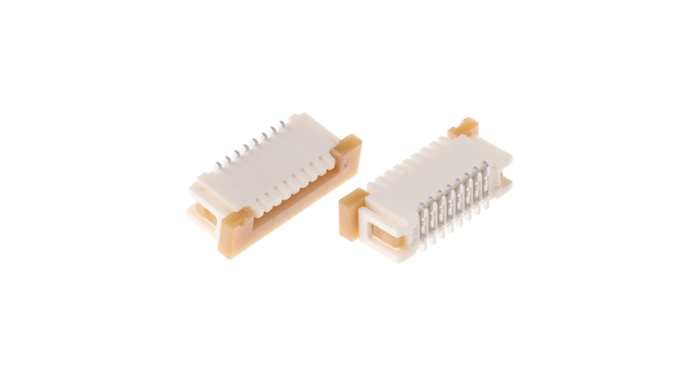 Connecteur FPC Molex série Easy-On, 8 Contacts pas 1mm, 1 Rangée(s), Femelle Droit, montage SMT 52610