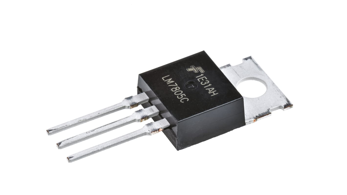 Regulador de tensión lineal, LM7805CT, 2.2A 5 V TO-220AB 3 pines