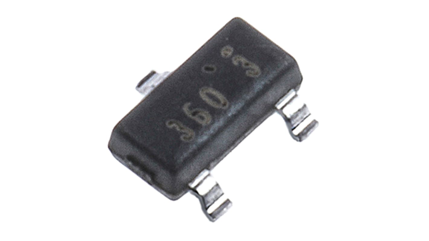 MOSFET onsemi, canale P, 80 mΩ, 2 A, SOT-23, Montaggio superficiale