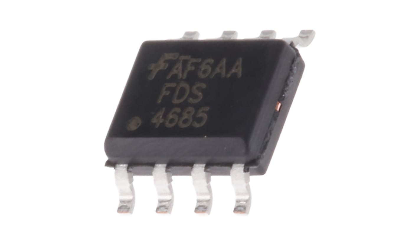 MOSFET onsemi, canale P, 27 mΩ, 8,2 A, SOIC, Montaggio superficiale