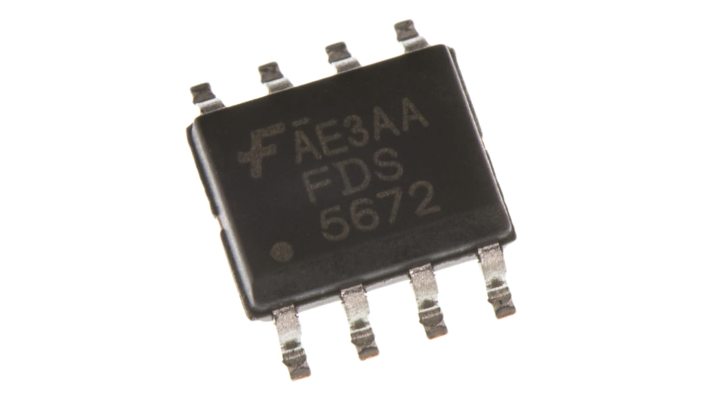 MOSFET onsemi FDS5672, VDSS 60 V, ID 12 A, SOIC de 8 pines, , config. Simple
