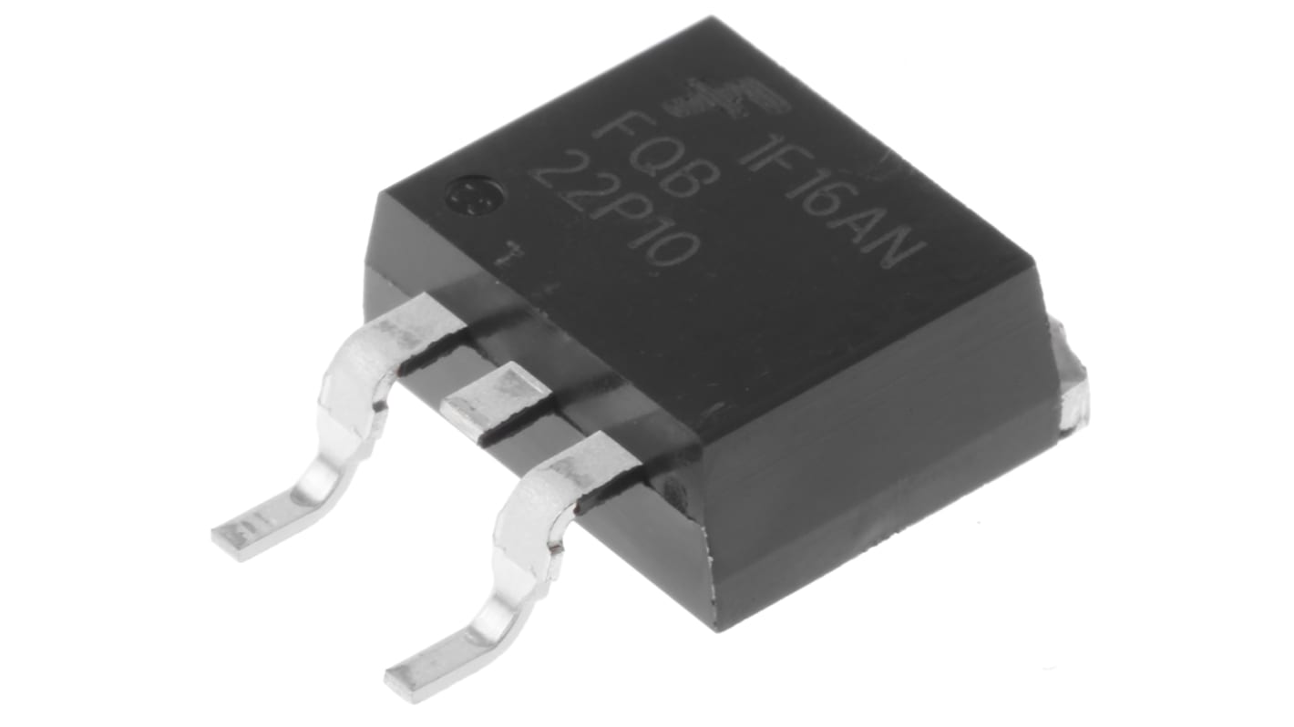 onsemi Pチャンネル MOSFET100 V 22 A 表面実装 パッケージD2PAK (TO-263) 3 ピン