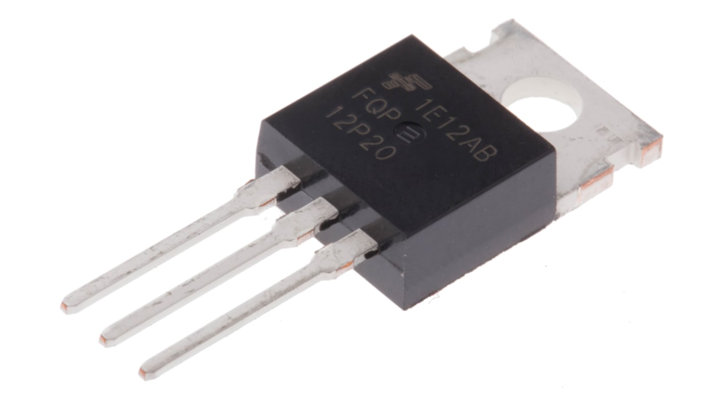 MOSFET onsemi, canale P, 470 mΩ, 11,5 A, TO-220AB, Su foro