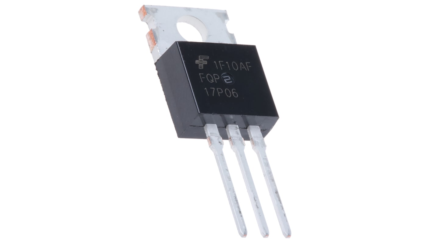 MOSFET onsemi, canale P, 120 mΩ, 17 A, TO-220AB, Su foro