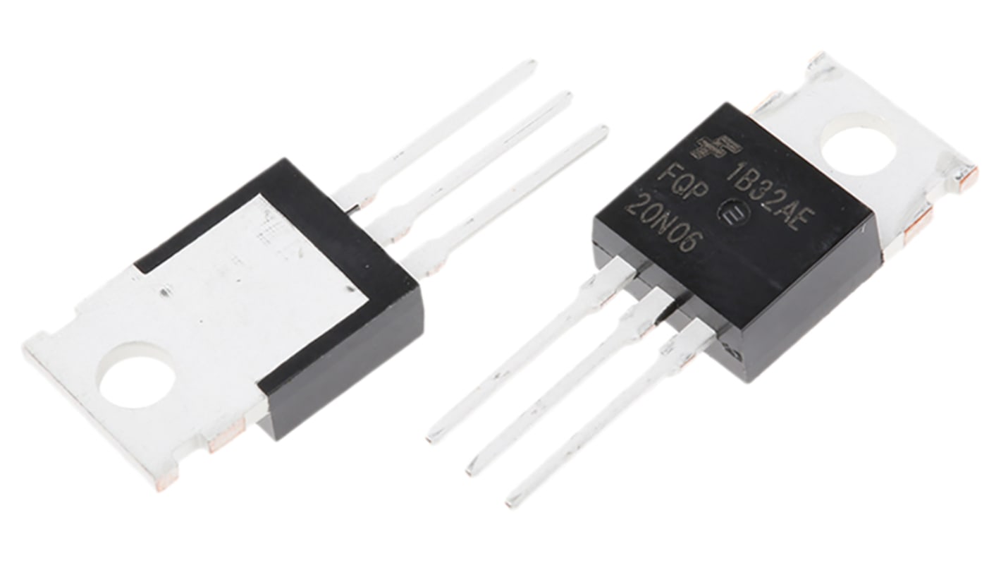 MOSFET onsemi, canale N, 60 mΩ, 20 A, TO-220AB, Su foro