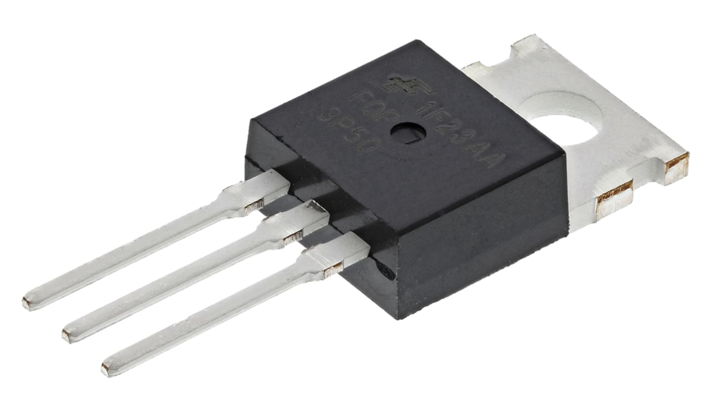 onsemi Pチャンネル MOSFET500 V 2.7 A スルーホール パッケージTO-220AB 3 ピン