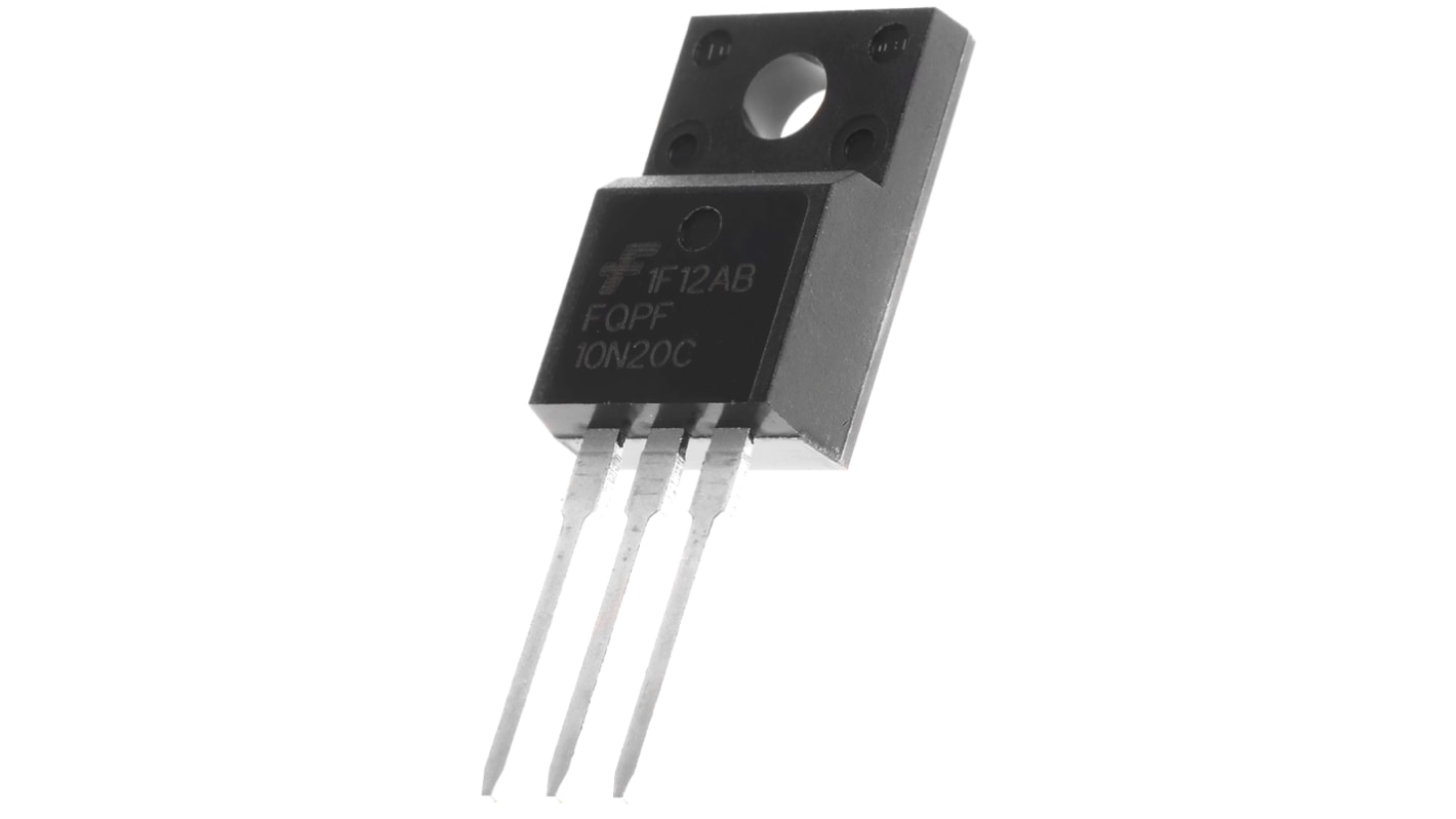 onsemi Nチャンネル MOSFET200 V 9.5 A スルーホール パッケージTO-220F 3 ピン