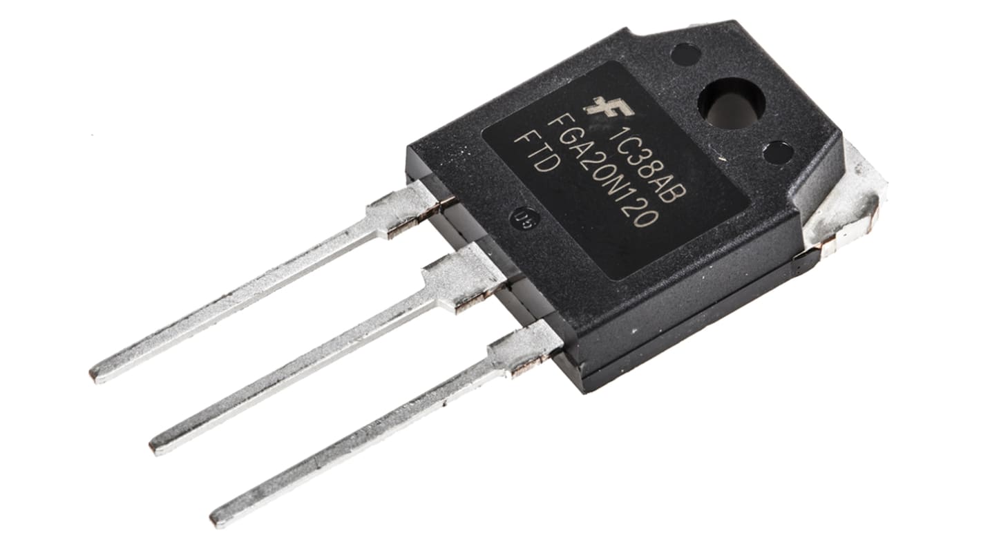 onsemi FGA20N120FTDTU IGBT N-csatornás, 40 A, 1200 V, 3-tüskés, TO-3PN Egyszeres