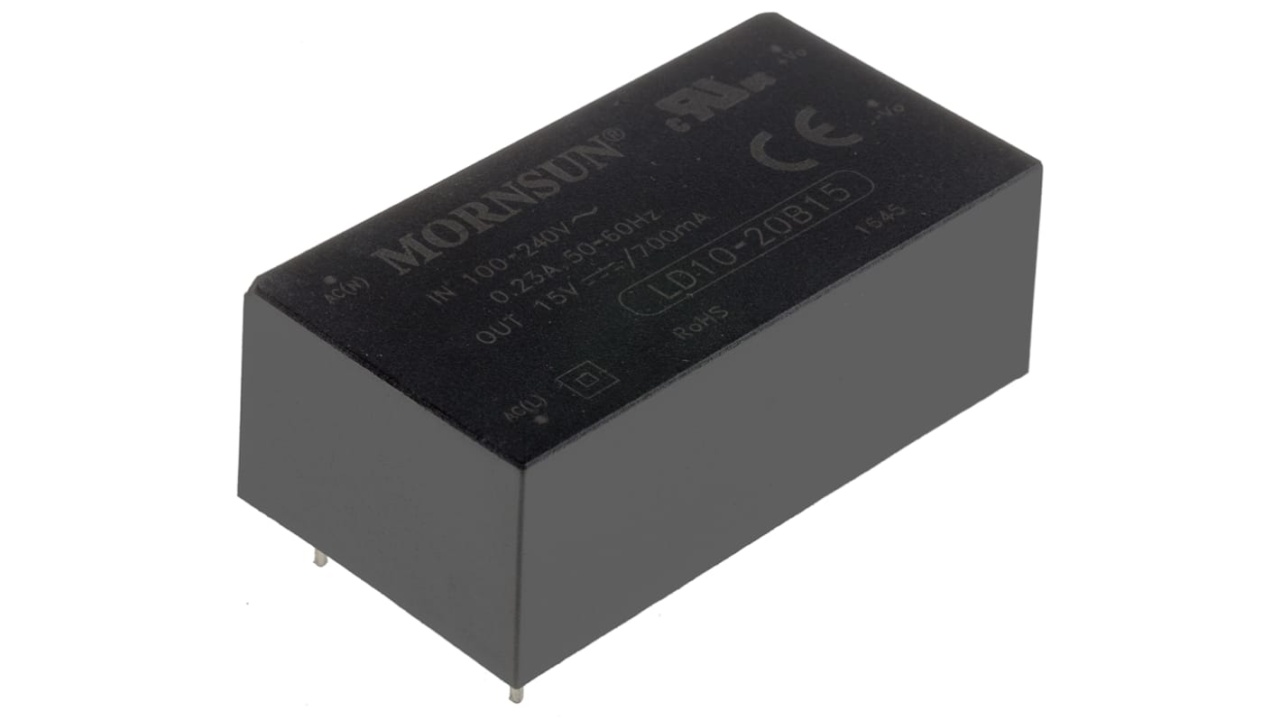 RS PRO 10W Embedded switch-mode-strømforsyning (SMPS) 1 udgang, 15V dc