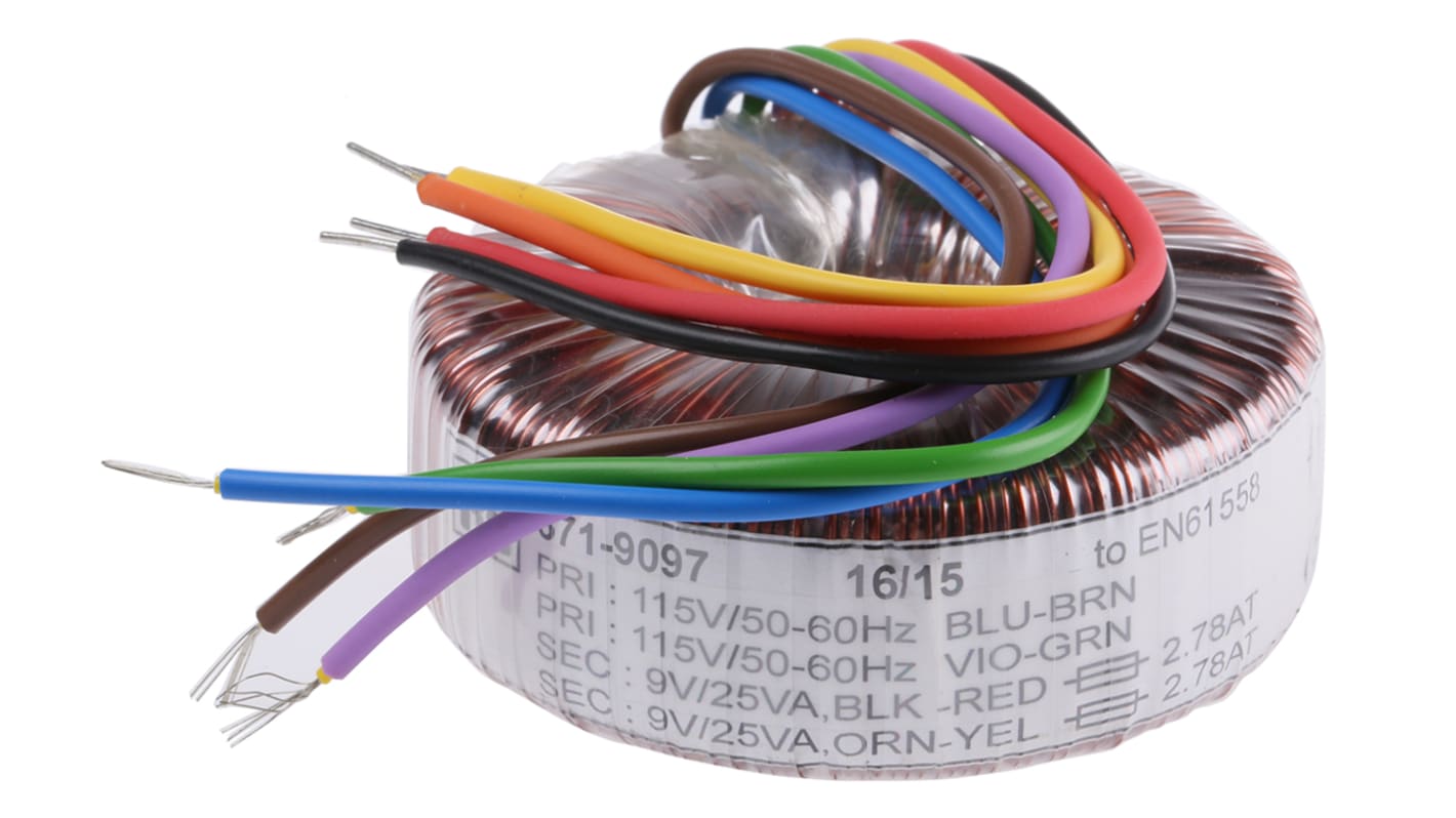 Transformateur Toroïdal Antek AS-0509 50VA 9V 5.5A - 18VCT (double Enroulement)