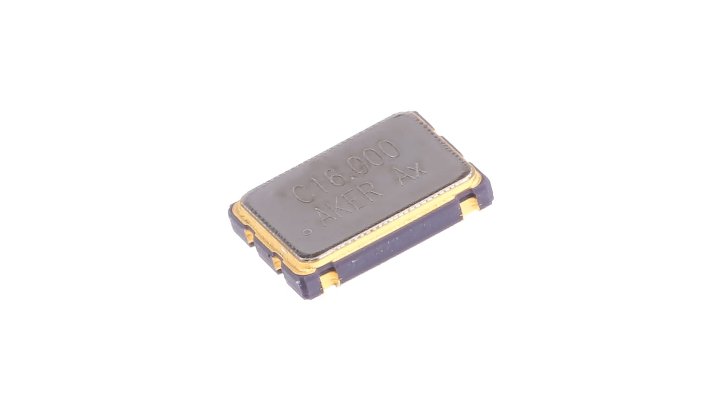 Oscillator, 16MHZ, ±50ppm HCMOS SMD, 4 pines, 7 x 5 x 1.3mm Reloj