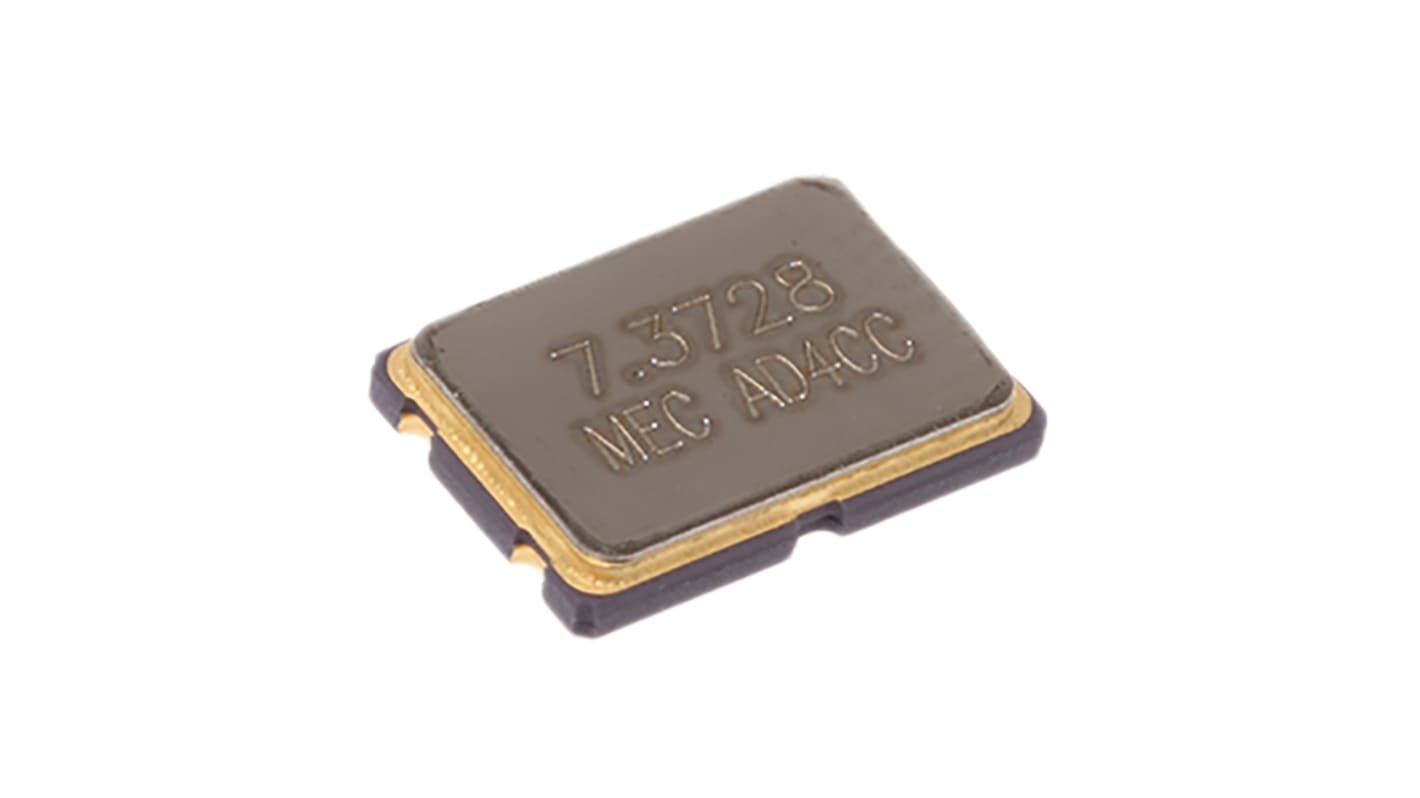 Krystal MQ-7.3728-12-30/30/4085 7.3728MHz ±30PPM, SMD, počet kolíků: 4 7 x 5 x 1.2mm