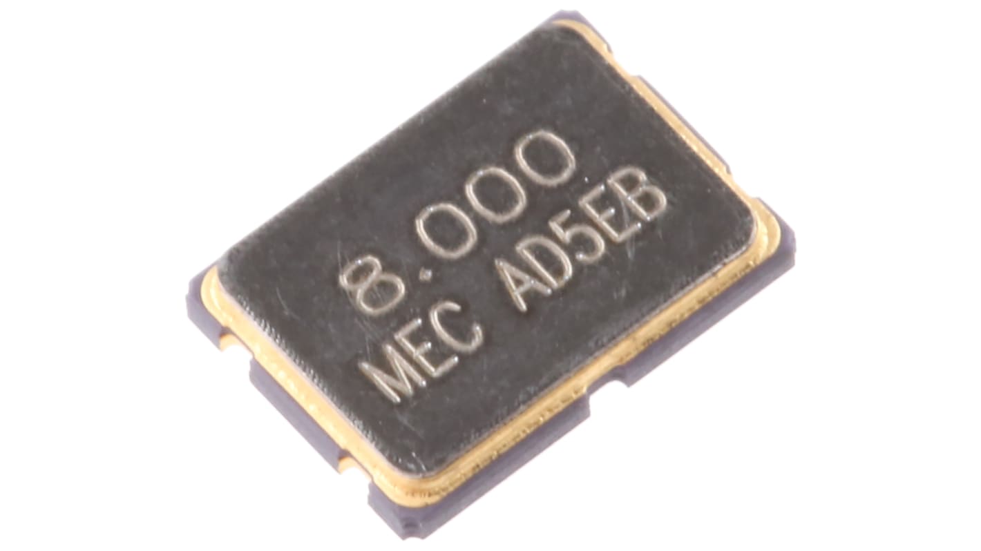 Unidad de cristal 8MHZ, ±30ppm, SMD, 4-Pin, 7 x 5 x 1.2mm