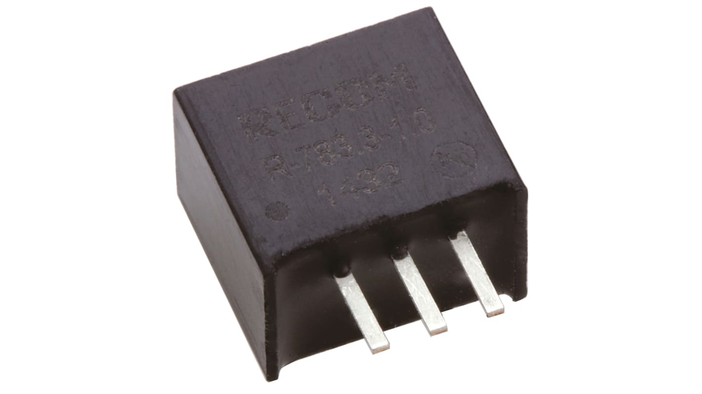 Regolatore switching Recom, ingresso 4.75 → 18V cc, uscita 3.3V cc, 1A, 3.3W