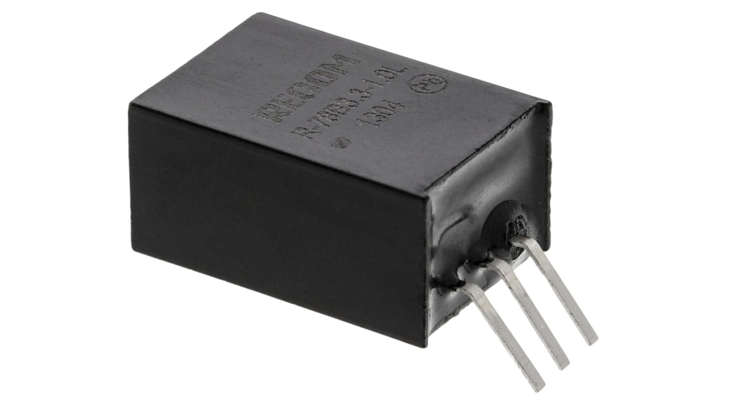 Recom Switching Regulator, Through Hole, 3.3V dc Output Voltage, 32V dc Input Voltage, 1A Output Current, 1 Outputs