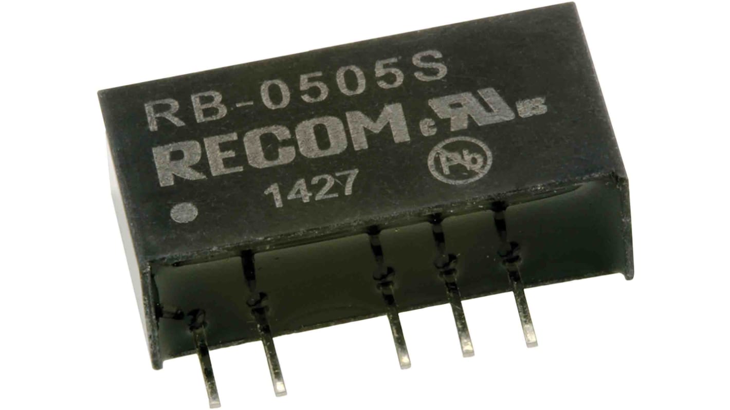 Convertisseur DC-DC Recom, RB, Montage traversant, 1W, 1 sortie, 5V c.c., 200mA