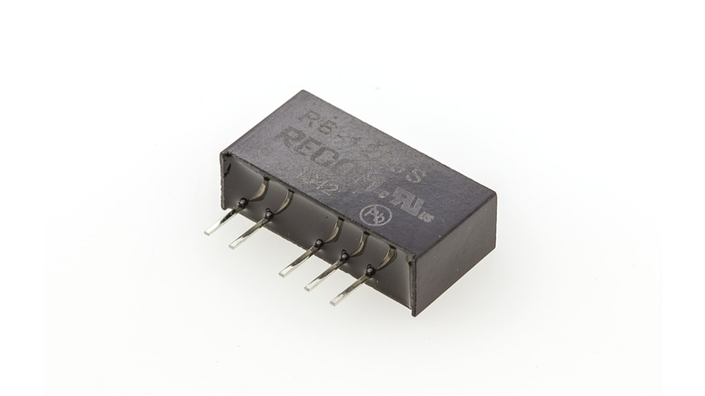 Recom RB DC/DC-Wandler 1W 12 V dc IN, 5V dc OUT / 200mA Durchsteckmontage 500V ac isoliert