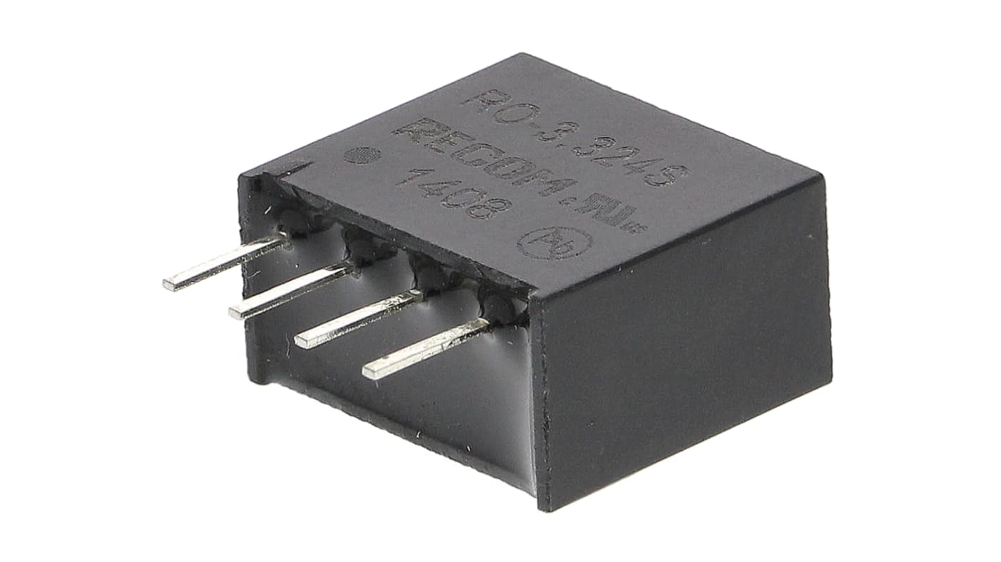 Recom RO DC/DC-Wandler 1W 3,3 V dc IN, 24V dc OUT / 42mA Durchsteckmontage 1kV dc isoliert