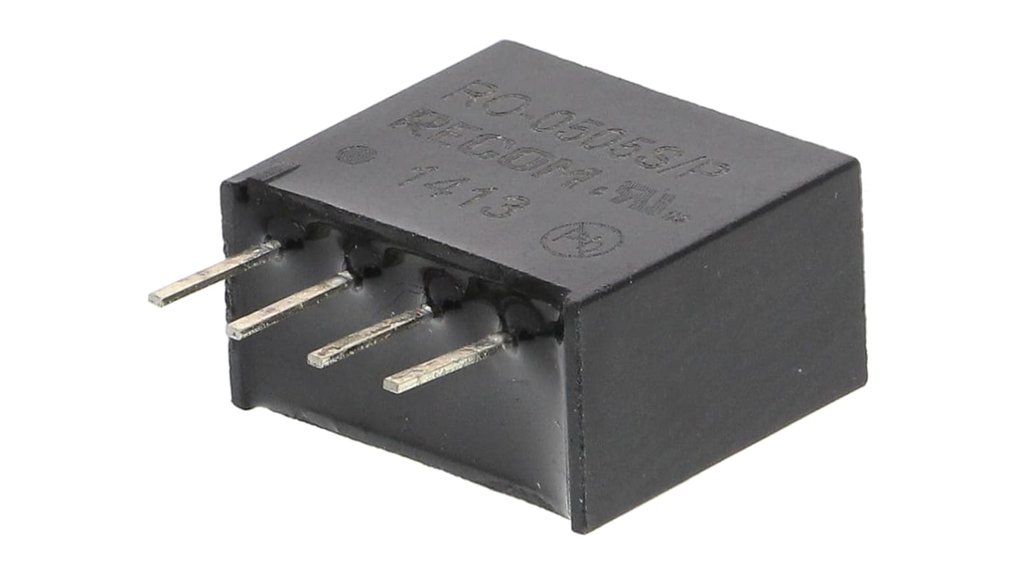 Recom RO DC/DC-Wandler 1W 5 V dc IN, 5V dc OUT / 200mA Durchsteckmontage 1kV dc isoliert