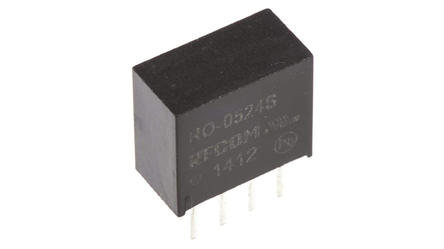 Recom DC-DCコンバータ Vout：24V dc 4.5 → 5.5 V dc, 1W, RO-0524S