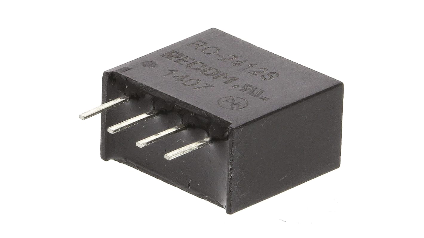 Recom RO DC/DC-Wandler 1W 24 V dc IN, 12V dc OUT / 83mA Durchsteckmontage 1kV dc isoliert