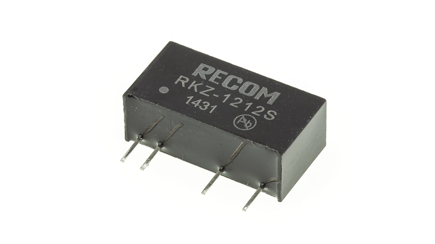 Recom DC-DCコンバータ Vout：12V dc 10.8 → 13.2 V dc, 2W, RKZ-1212S