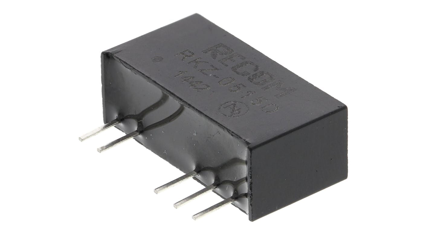 Recom 絶縁DC-DCコンバータ Vout：±15V dc 4.5 → 5.5 V dc, 2W, RKZ-0515D