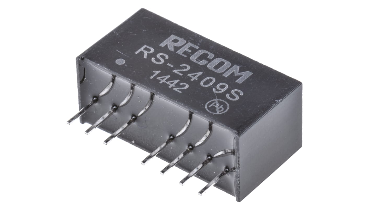 Recom RS DC/DC-Wandler 2W 24 V dc IN, 9V dc OUT / 222mA Durchsteckmontage 500V ac isoliert