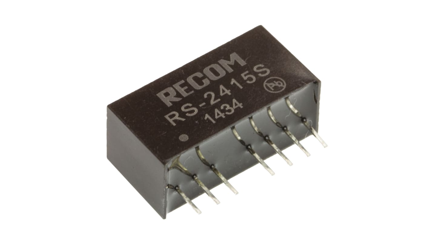 Recom DC-DC átalakító, KI: 15V dc, 134mA / 2W, BE: 18 → 36 V DC