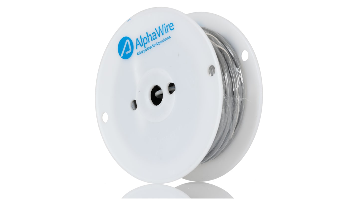 Alpha Wire 5471L Datenkabel, 1-paarig 0,22 mm² Ø 4.09mm F/UTP Schirmung LSZH isoliert Twisted Pair Grau