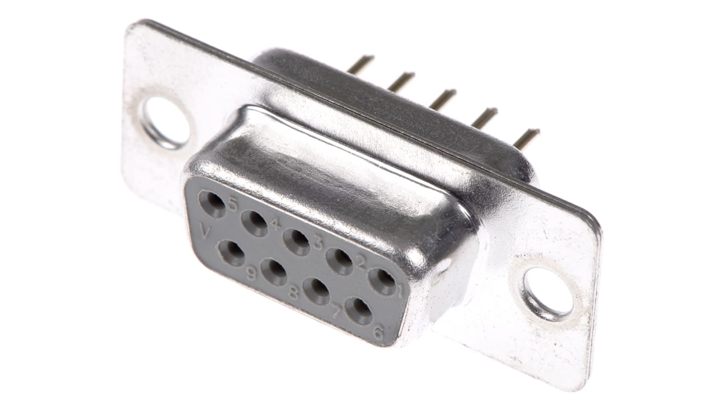 Conector D-sub ASSMANN WSW, Serie A-DF, paso 2.77mm, Recto, Montaje en orificio pasante, Hembra, Terminación Soldador,