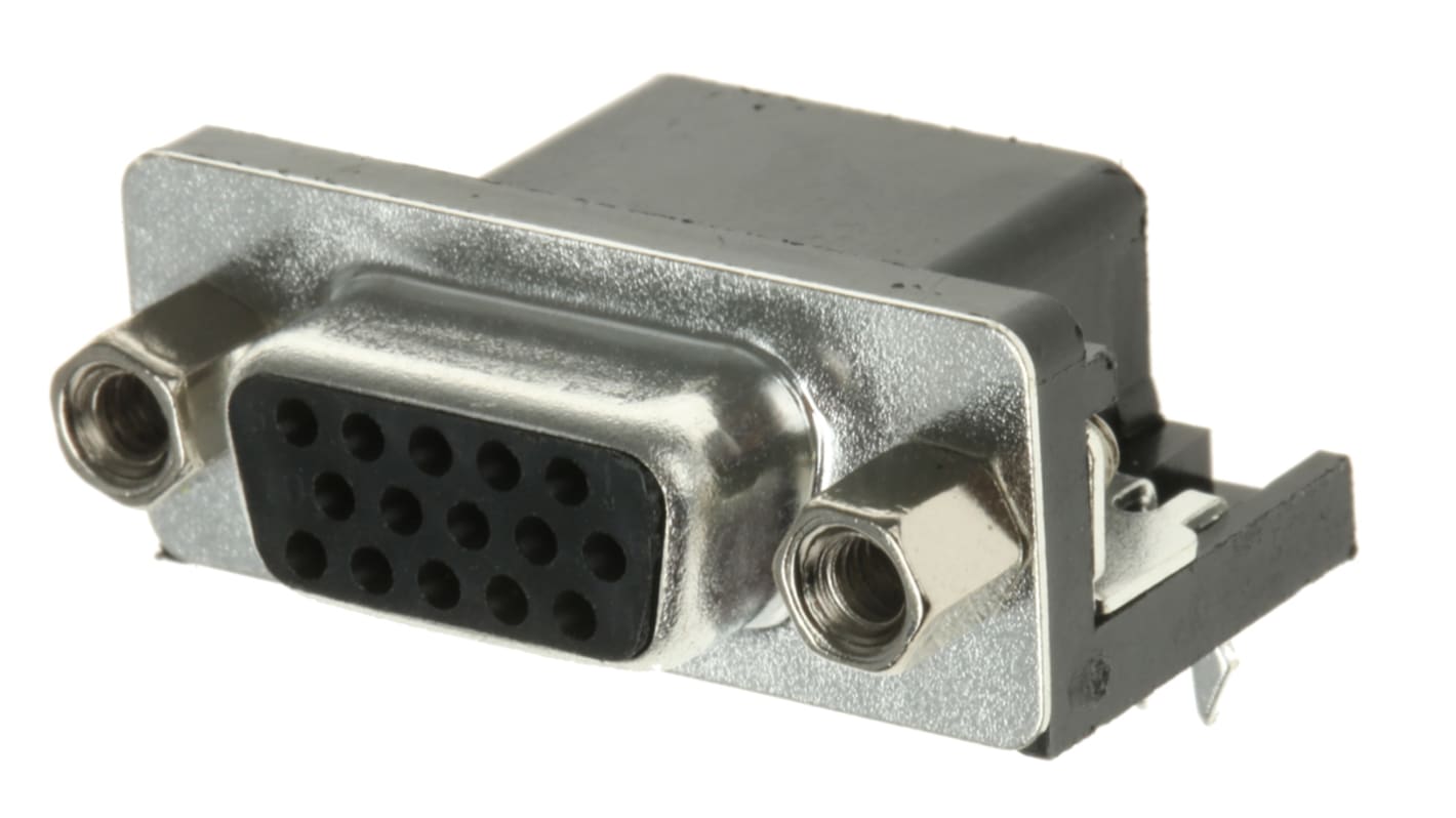 Conector D-sub ASSMANN WSW, Serie A-HDF, paso 1.98mm, Ángulo de 90° D-Sub de alta densidad, Montaje en orificio