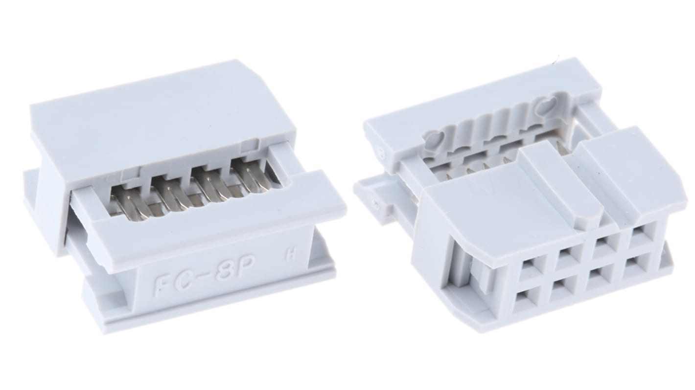 Connecteur IDC ASSMANN WSW Femelle, 8 contacts, 2 rangées, pas 2.54mm, Montage sur câble, série AWP