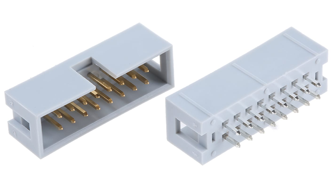 ASSMANN WSW AWHW Leiterplatten-Stiftleiste Stecker Gerade, 16-polig / 2-reihig, Raster 2.54mm, Lötanschluss-Anschluss,