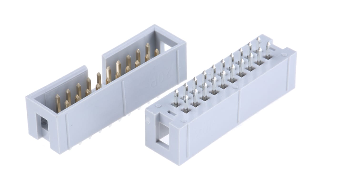 Konektor PCB, řada: AWHW, počet kontaktů: 20, počet řad: 2, rozteč: 2.54mm izolace pájením, orientace těla: Pravý úhel,